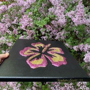 Flower/ Hibiscus Microbead Art 3D